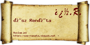 Ősz Renáta névjegykártya
